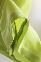 1950s Vintage Lime Green and Cantaloupe Pink Silk Chiffon ILGWU Maxi Dress Size 2-4 / XS / 24-25" waist