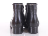 Vintage Cossacky Japan Black Vinyl Block Heel Ankle Boots USA Size 8 - 8.5 / Japan size 24.5 EE