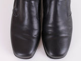 Vintage Munro Black Leather Block Heel Ankle Boots Made in the USA Size 8 W