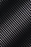 1990s Y2K Op Art Black and White Slinky Polka Dot Wrap Dress Size XS / 2-4