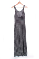 90s Jalate Slinky Bodycon Maxi Dress in Black and White Size Small - Medium - 8 - 10