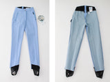 70s 80s Rainbow West Ski Pants Thermojet Light Blue Wool Blend Marked Size 9/10...small fit see details...25.5 - 26" waist