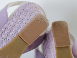 Y2K Lavender Woven Wedge Heels 10" interior length // approx. size 8.5 - 9