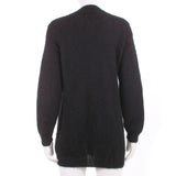 90s Black Mohair Cardigan Sweater by Rampage Shaggy Loose Knit Oversized Labeled Size Small