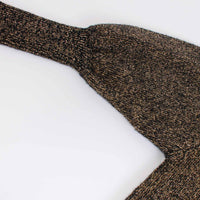Vintage Black and Gold Metallic Turtleneck Knit Long Length Sweater Size Small / Medium