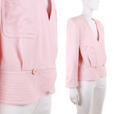 Vintage Escada Pastel Pink Lightweight Wool Blazer Jacket Made in West Germany pre 1989 Size 40 / 41" bust
