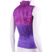 90s Y2K Purple Ombre Crinkle Top Size Small