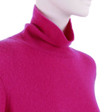 Fuchsia Cashmere Turtleneck Sweater Size Large