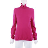 Fuchsia Cashmere Turtleneck Sweater Size Large