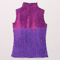 90s Y2K Purple Ombre Crinkle Top Size Small