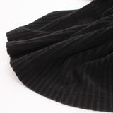 90s Black Velour Velvet Long Sleeve Ribbed Empire Maxi Dress made in the USA Size Small-Medium / 8-10