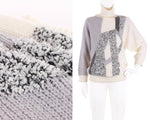 80s Vintage Textured Turtleneck Sweater Size Small / Medium