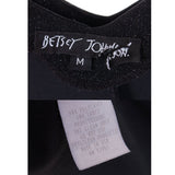 1990s Betsey Johnson Black Glitter Bodycon Dress Made in the USA Marked Medium