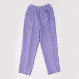 Vintage Lavender Linen High Waist Pants Size 8 / 27.5 waist / 28.5" inseam