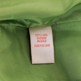 Vintage Green Linen High Waist Pants Size 10 / 27-30" waist / 40" hips / 29.5" inseam