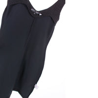 1990s Betsey Johnson Black Glitter Bodycon Dress Made in the USA Marked Medium