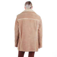 70s Silton California Suede and Faux Shearling Sherpa Lined Barn Coat Size 44