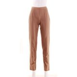 1990s Camel Brown Stretch Pants High Waist Tapered Leg Size 2-4 / 25.5" waist / 31" inseam